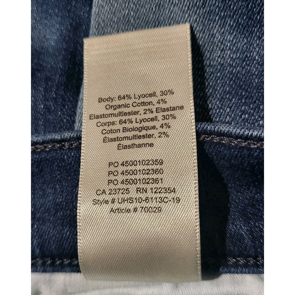 Denim Forum Aritzia The Nico Mid Rise Skinny Crop‎ Raw Released Hems Size 28 - Picture 3 of 11